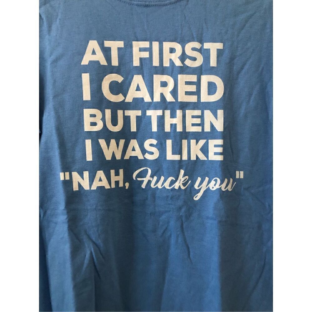 First I Cared T-shirt Men’s Size Large - Picture 2 of 3